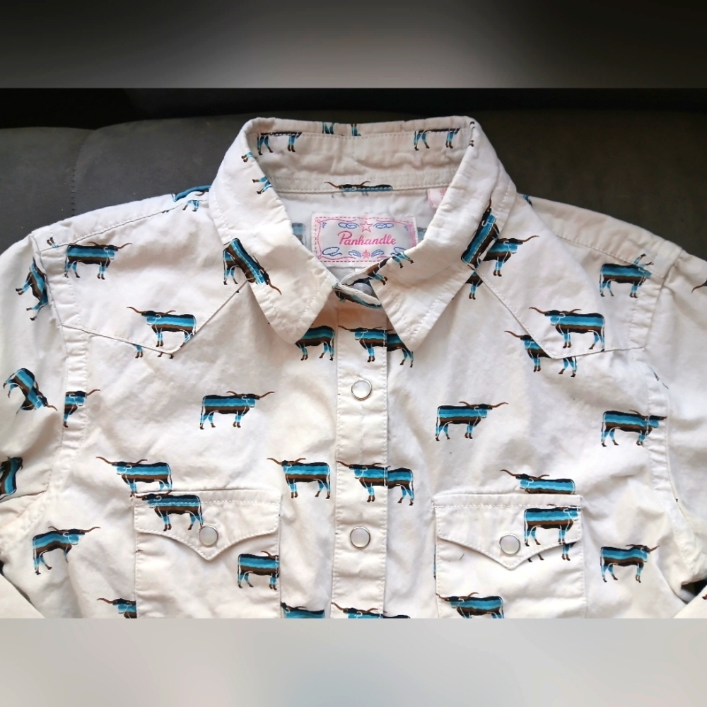 Girls Panhandle Pearl Snap Rodeo Shirt